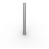 Stainless steel post |  76 mm | without decorative ring | stationary, for casting in concretetotal length: 1200 mm | without lock | without eyelet